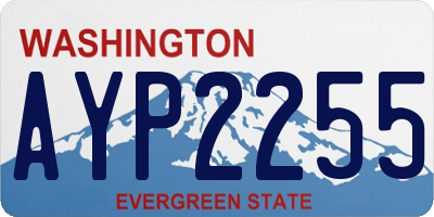 WA license plate AYP2255