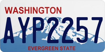 WA license plate AYP2257