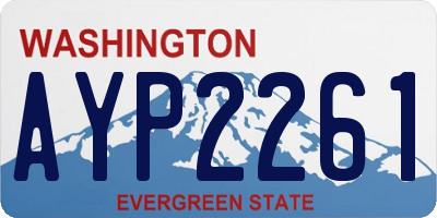 WA license plate AYP2261