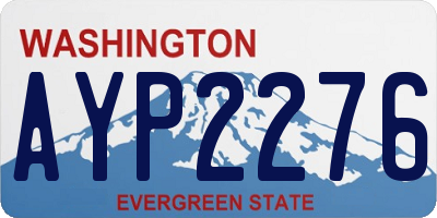 WA license plate AYP2276