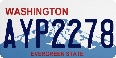 WA license plate AYP2278