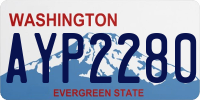 WA license plate AYP2280