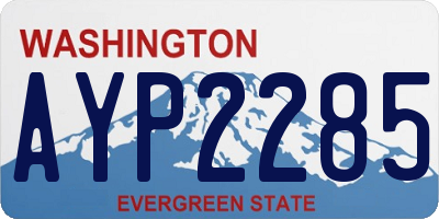 WA license plate AYP2285