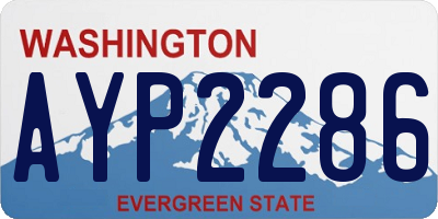 WA license plate AYP2286