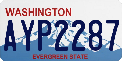 WA license plate AYP2287
