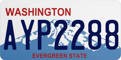 WA license plate AYP2288