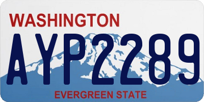 WA license plate AYP2289