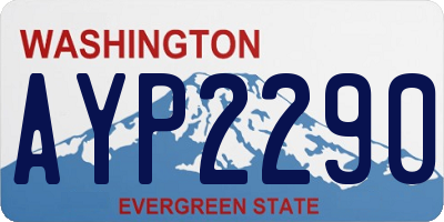 WA license plate AYP2290