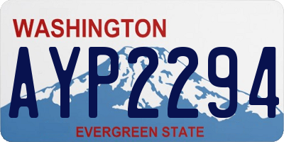 WA license plate AYP2294