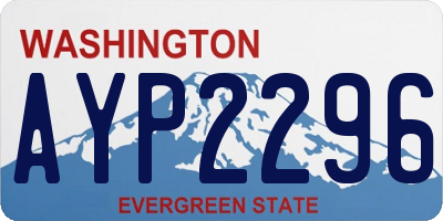 WA license plate AYP2296