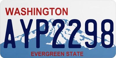 WA license plate AYP2298