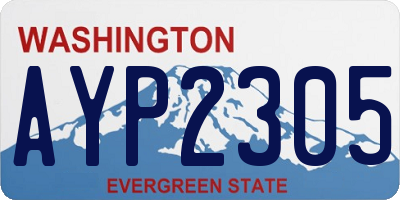 WA license plate AYP2305