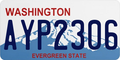 WA license plate AYP2306