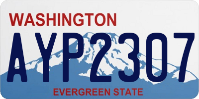 WA license plate AYP2307
