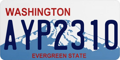 WA license plate AYP2310