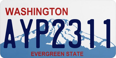 WA license plate AYP2311