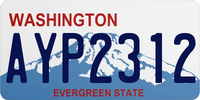 WA license plate AYP2312