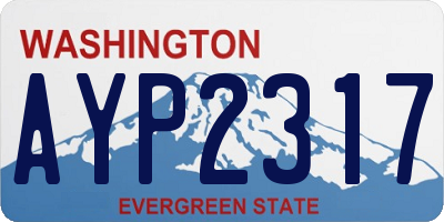 WA license plate AYP2317