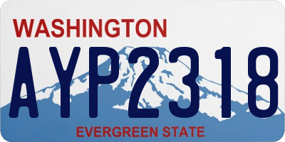 WA license plate AYP2318