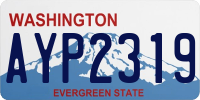 WA license plate AYP2319