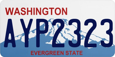WA license plate AYP2323