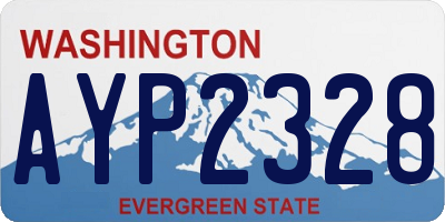 WA license plate AYP2328