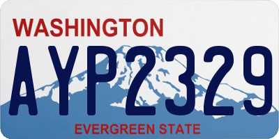 WA license plate AYP2329