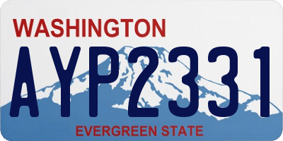 WA license plate AYP2331