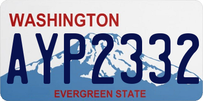 WA license plate AYP2332