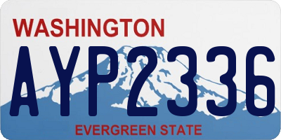 WA license plate AYP2336