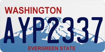 WA license plate AYP2337