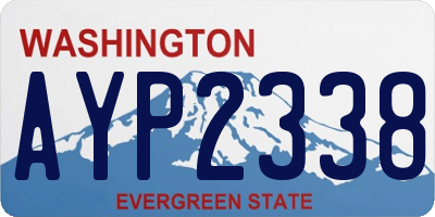 WA license plate AYP2338