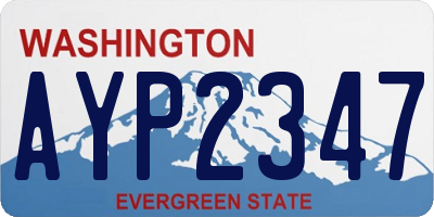 WA license plate AYP2347