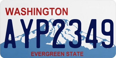 WA license plate AYP2349