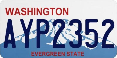 WA license plate AYP2352