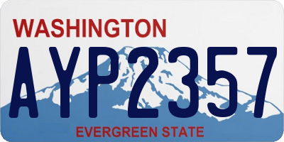 WA license plate AYP2357