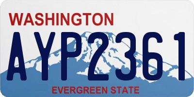 WA license plate AYP2361