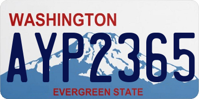 WA license plate AYP2365