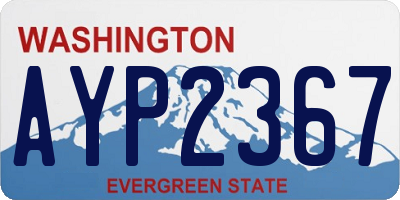 WA license plate AYP2367