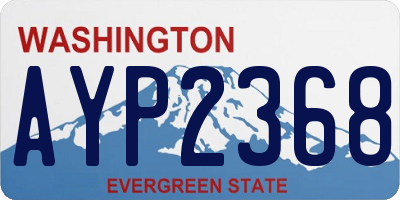 WA license plate AYP2368