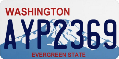 WA license plate AYP2369