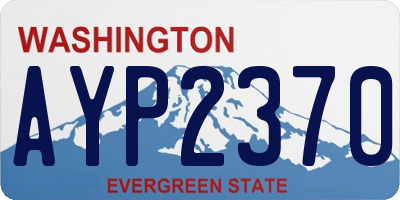 WA license plate AYP2370