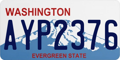 WA license plate AYP2376