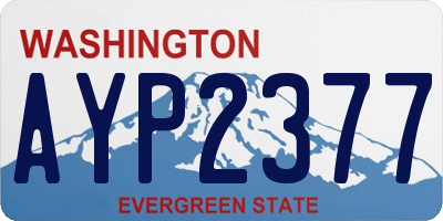 WA license plate AYP2377