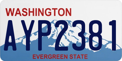 WA license plate AYP2381