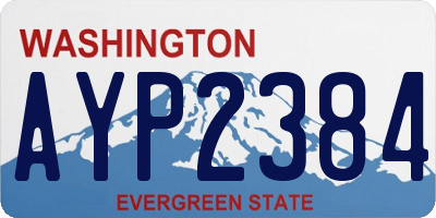 WA license plate AYP2384