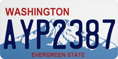WA license plate AYP2387