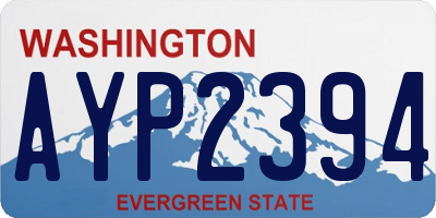 WA license plate AYP2394