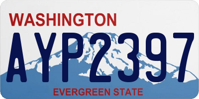 WA license plate AYP2397