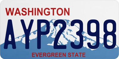 WA license plate AYP2398